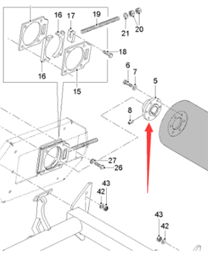  road milling machine drive flange part number 2504464