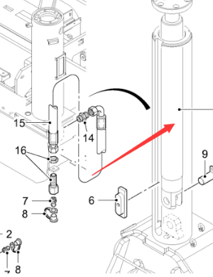  road milling machine leg lifting cylinder part number 199578