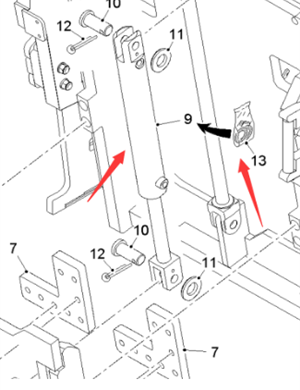  road milling machine tailgate lifting cylinder part number 106527