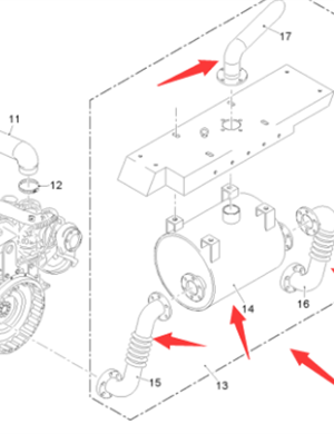  Road Milling Machine Silencer Assembly Part Number 162555