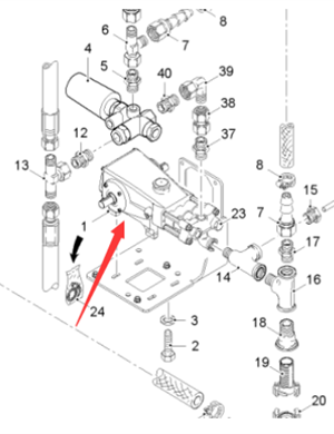  pavement milling machine foam asphalt driven water pump part number 85841