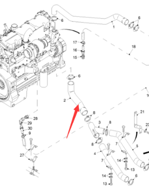  road milling machine engine water pipe II part number 191177