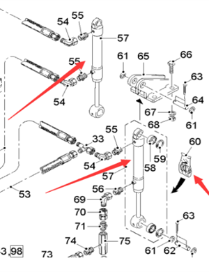  Road Milling Machine Steering Cylinder Repair Kit Part Number 55807