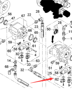  road milling machine rear hydraulic pump part number 143333