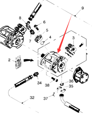  road milling machine front hydraulic pump part number 79128