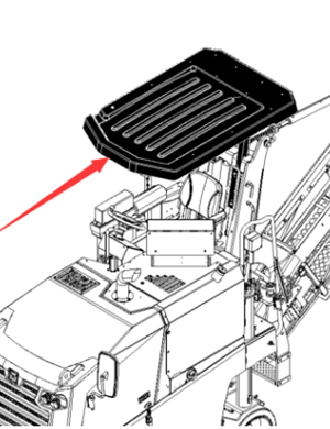  road milling machine cab roof part number 2525557