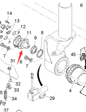  road milling machine left walking motor part number 192791