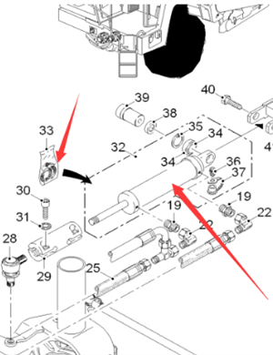  Road Milling Machine Steering Cylinder Repair Kit Part Number 37904