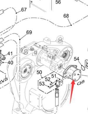  road milling machine air conditioning gear pump part number 172308