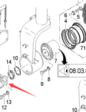  road milling machine left walking motor part number 80022