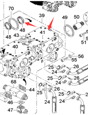  road milling machine walking pump 2 part number 154409