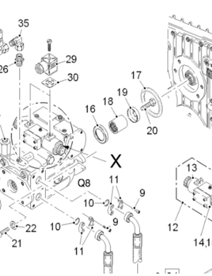  road milling machine slurry drive pump part number 138898