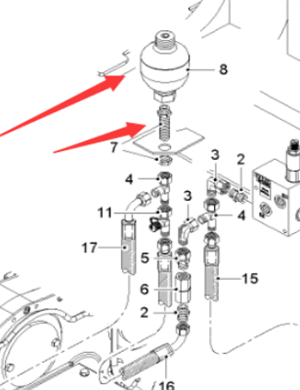  road milling machine clutch accumulator part number 2085577