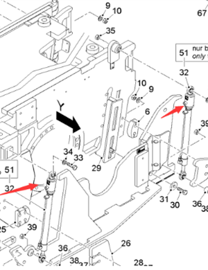  road milling machine with sensor edge plate oil cylinder part number 2353291