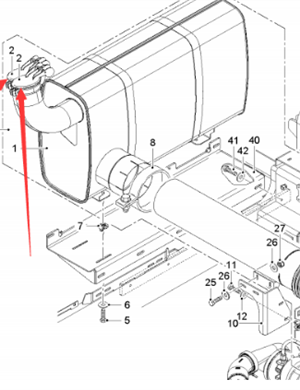  Road Milling Machine Rain Cap Part Number 2442789