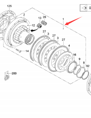  road milling machine clutch shaft part number 2445192