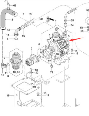  road milling machine sprinkler pump piston part number 200089