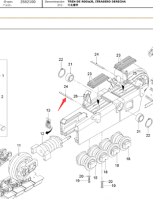  road milling machine lock pin part number 2507987