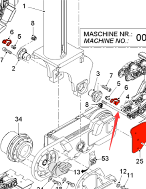  road milling machine fastening bolt part number 2562212