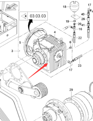  road milling machine milling drum gearbox part number 138420