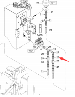  road milling machine oil pipe joint part number 90680