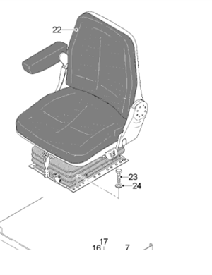  road milling machine seat part number 155178