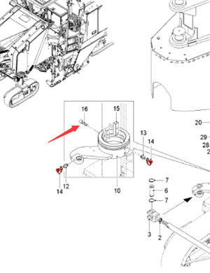  road milling machine fastening bolt part number 8888