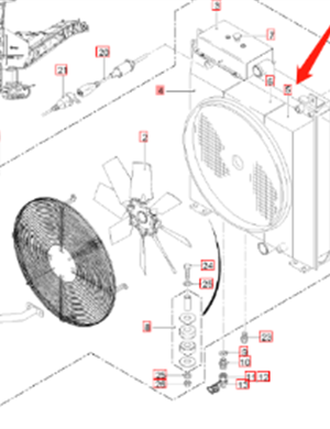  Road Milling Machine Hydraulic Oil Radiator Part Number 188555