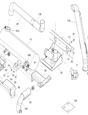 V ö gel paver muffler exhaust pipe (90 degree short) Part number 2416524