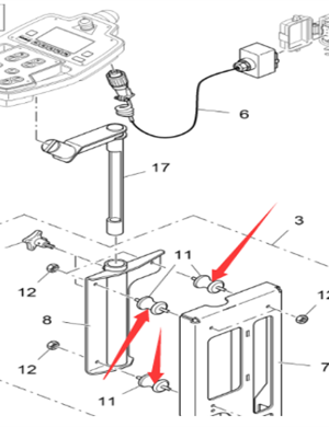 V ö gel paver side control box bracket shock absorber part number 2032858