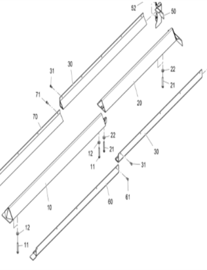 V ö gel paver large chain rear center guard part number 2346106