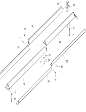 V ö gel paver large chain front left guard part number 2501566