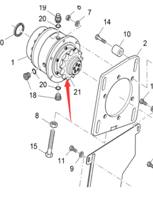 V ö gel paver scraper upper sprocket part number 4610062220