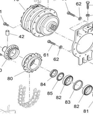 V ö gel paver spiral lower sprocket part number 2008954