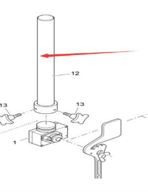 V ö gel paver leveling instrument vertical pole part number 2061499