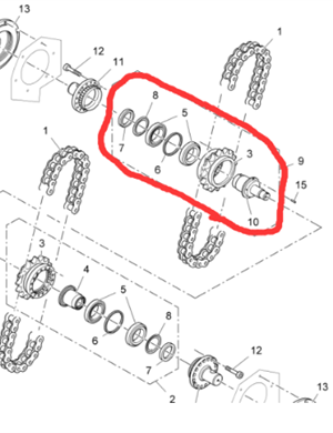 Vö pavers   Spiral lower sprocket assembly part number 2011496