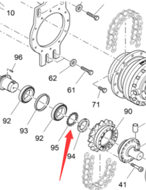 Vö pavers  Spiral lower sprocket locking gasket part number 9600130202