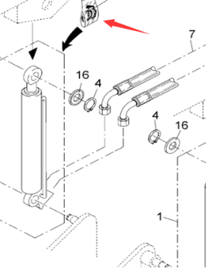 Vö pavers  Repair kit for ironing plate lifting cylinder part number 9623351001