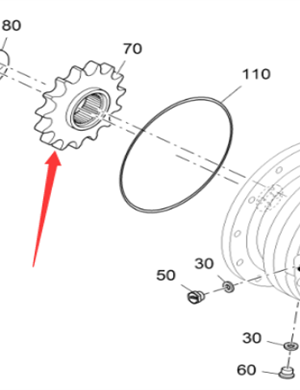 Vö pavers  Spiral upper sprocket part number 2225691