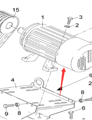 Heating motor 27/44kw Part number 4625201099