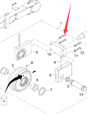 Vö pavers  Guide roller assembly part number 4613042101