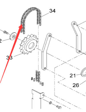 Vö pavers  Scraper chain part number 3301120048