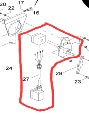 Vö pavers  Left scraper level sensor part number 2454130120