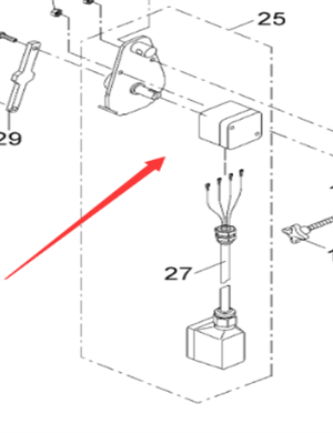 Vö pavers  Right scraper level sensor part number 2454130121