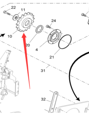  Vö pavers  Upper sprocket part number 4610062274