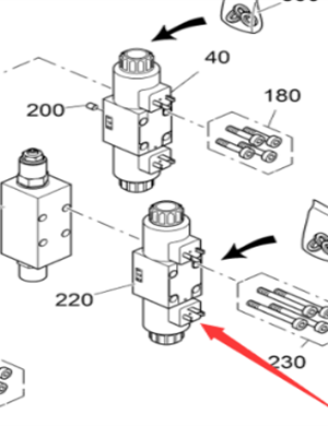 Vö pavers    Lock arm cylinder solenoid valve part number 9653951009