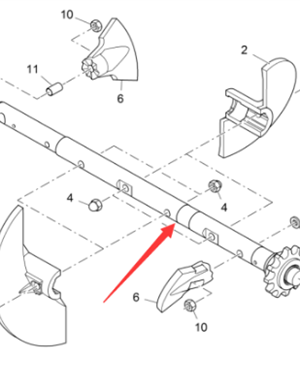  Vö pavers   Main machine auger shaft part number 2082627