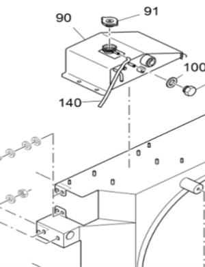 Vö pavers  Engine auxiliary water tank part number 2211752