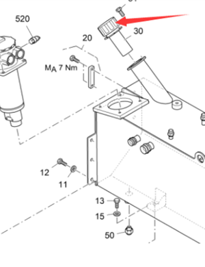 Vö pavers   Hydraulic oil tank cover part number 9624301000