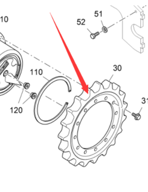 Vö pavers  Traveling drive gear part number 2364430